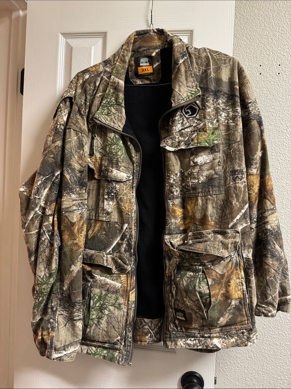 3XL Men's Camouflage Field Jacket - Realtree-Style Hunting Camo
